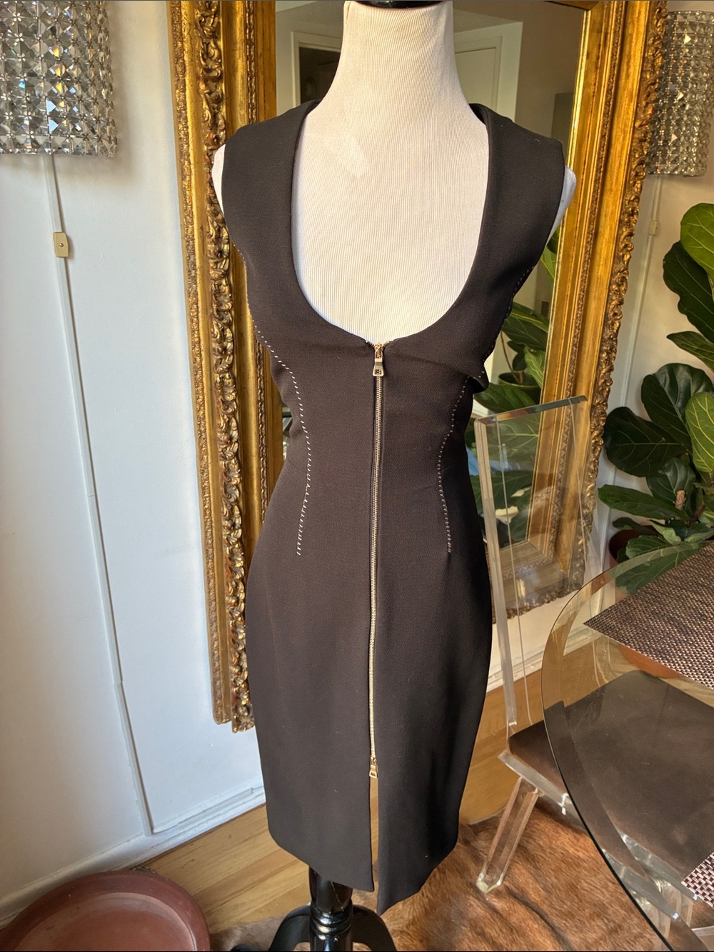 L’agence Black Zip-Front Women’s Dress size small